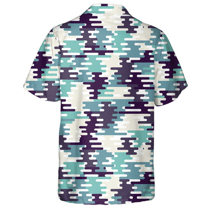 Cool Design Abstract Blue Gray Camo Illstration Hawaiian Shirt, Hawaiian Shirt Gift, Christmas Gift