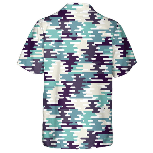 Cool Design Abstract Blue Gray Camo Illstration Hawaiian Shirt, Hawaiian Shirt Gift, Christmas Gift