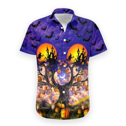 Cartoon Halloween Crazy Background Design Hawaiian Shirt, Hawaiian For Gift