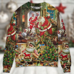 Christmas Santa's Toy Workshop Ugly Christmas Sweater, Christmas Gift, Gift Christmas 2024