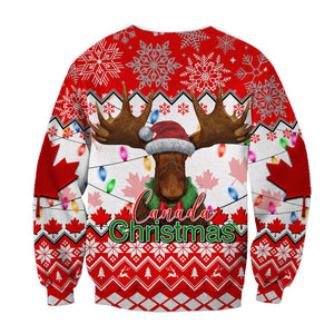 Christmas Moose Canada Sweater 2022, Christmas Ugly Sweater, Christmas Gift, Gift Christmas 2024