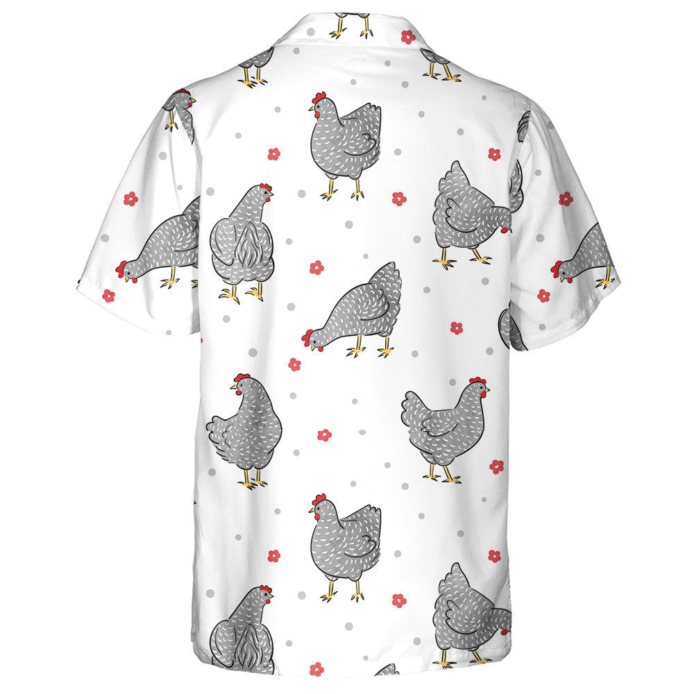 Cearc Sicín Le Suaitheantas Dearg Agus Léine Haváís Bláthanna Beaga, Bronntanas Léine Haváíais, Bronntanas Nollag