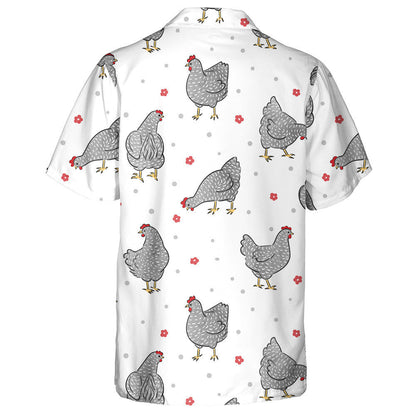 Cearc Sicín Le Suaitheantas Dearg Agus Léine Haváís Bláthanna Beaga, Bronntanas Léine Haváíais, Bronntanas Nollag