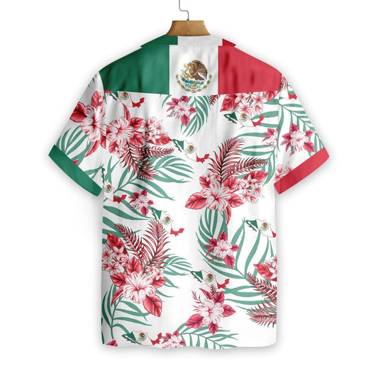 Red Mexico Proud Awesome Background Design Hawaiian Shirt,Hawaiian Shirt Gift, Christmas Gift