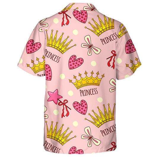 Theme Mystical Princess Crowns Butterfly And Hearts Hawaiian Shirt, Hawaiian Shirt Gift, Christmas Gift