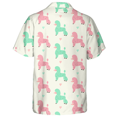 Funny Colorful Poodle Dogs Pink And Green Hawaiian Shirt, Hawaiian Shirt Gift, Christmas Gift