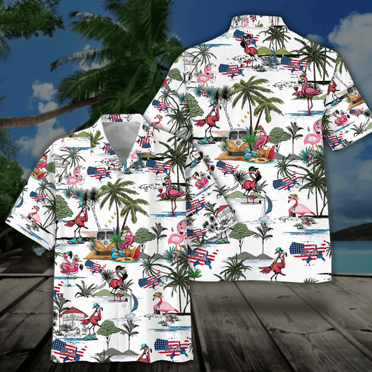 Go To The Beach Flamingo Style Design Hawaiian Shirt, Hawaiian Shirt Gift, Christmas Gift