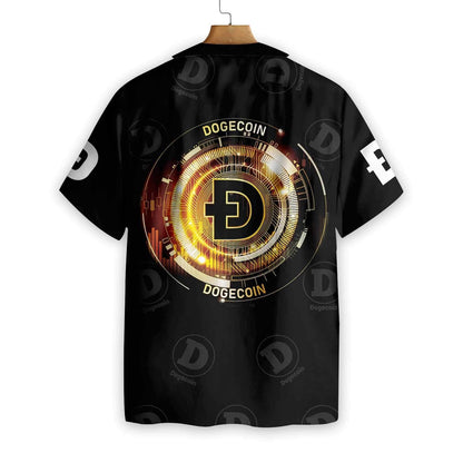 Cool Doge Pattern Luxury Dogecoin Hawaiian Shirt,Hawaiian Shirt Gift, Christmas Gift