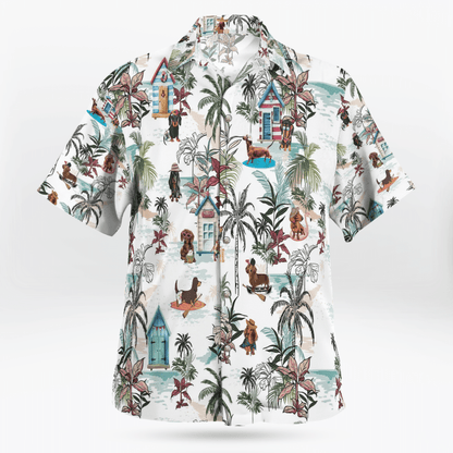 Dachshund Hawaii Floral Hawaiian Shirt, Hwaiian For Gift