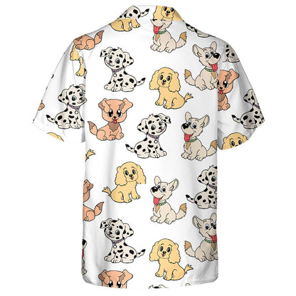 Funny Poodles Play Skateboards On Blue Background Hawaiian Shirt, Hawaiian Shirt Gift, Christmas Gift