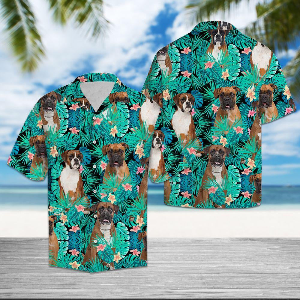 Cool Boxer Tropical Jungle Design Hawaiian Shirt,Hawaiian Shirt Gift, Christmas Gift