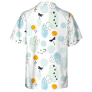 Abstract Flying Dragonfly And Colorful Spots Hawaiian Shirt, Hawaiian Shirt Gift, Christmas Gift