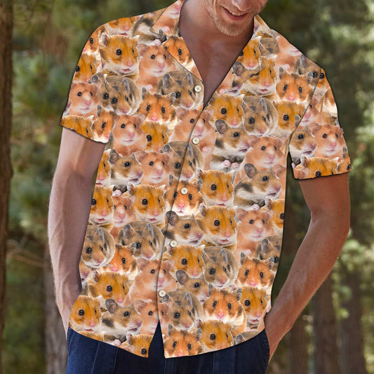 Bronntanas Bailiúcháin Aghaidh Uafásach Hamster Do Lovers Peataí Léine Haváís, Bronntanas Léine Haváís, Bronntanas Nollag