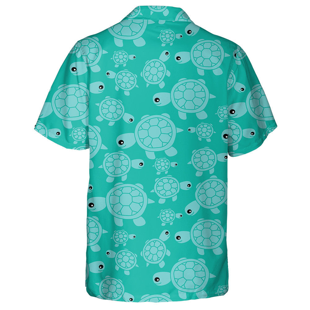 Funny Sea With Turtles On Neon Green Hawaiian Shirt, Hawaiian Shirt Gift, Christmas Gift