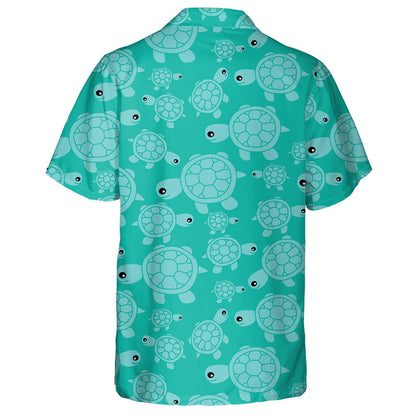Funny Sea With Turtles On Neon Green Hawaiian Shirt, Hawaiian Shirt Gift, Christmas Gift