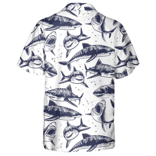 Éisc Mhara Faoi Uisce Lámhtharraingthe Cúlra Bán Loingseoireachta Léine Haváís, Bronntanas Léine Haváís, Bronntanas Nollag