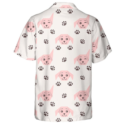 The Funny Dog Welcomes In Cartoon Background Hawaiian Shirt,Hawaiian Shirt Gift, Christmas Gift