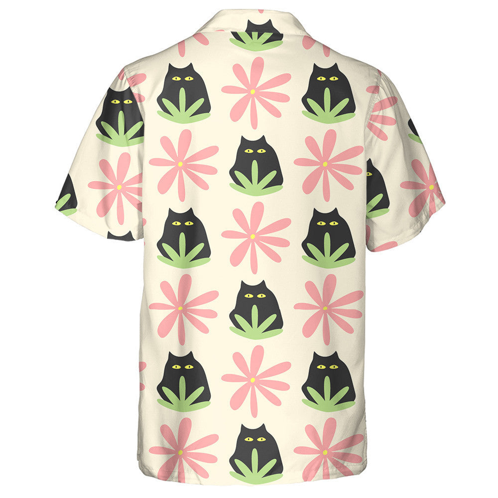 Simple Funny Cat Flower And Plant Hawaiian Shirt,Hawaiian Shirt Gift, Christmas Gift
