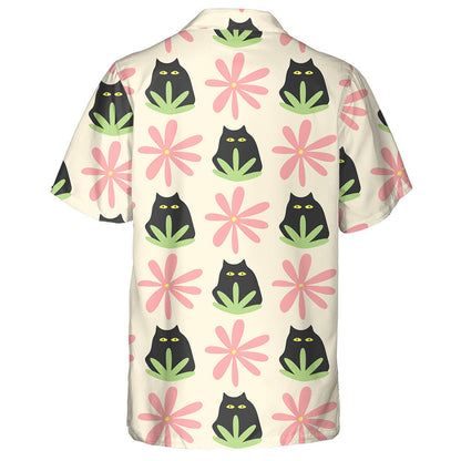 Simple Funny Cat Flower And Plant Hawaiian Shirt,Hawaiian Shirt Gift, Christmas Gift