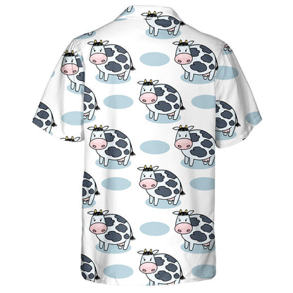 Hand Draw Cow In Bright Colors Hawaiian Shirt, Hawaiian For Gift