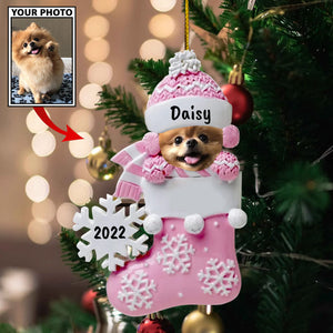 Personalized Gift For Pet Lovers Pet In Christmas Sock 2022, Christmas Ornament, Christmas Gift