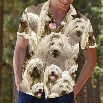 Bailiúchán Aghaidheanna Ainmhithe Madra Uathúla Komondor Léine Haváí le téamaí, Bronntanas Léine Haváís, Bronntanas Nollag