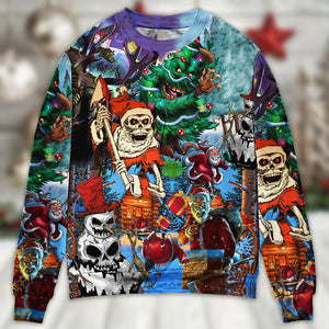 Christmas Skull And Christmas Scary Ugly Christmas Sweater, Christmas Gift, Gift Christmas 2024