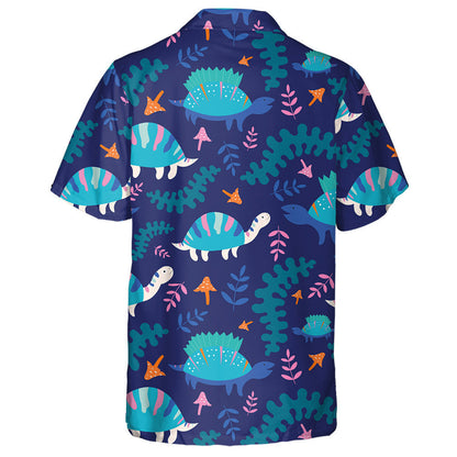 Cute Colorful Turtle Hand Drawn Texture Hawaiian Shirt, Hawaiian Shirt Gift, Christmas Gift