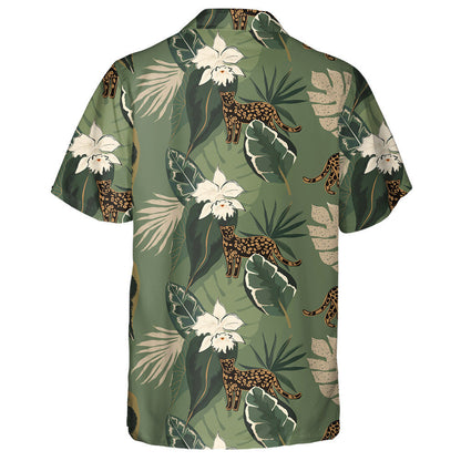 Jungle Abstract Lámh Tarraingthe Le Léine Haváíais Liopard, Haváís Le Bronntanas