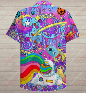 Amazing Hippie Space Short Hawaiian Shirt Ocean Hawaiian T Shirts Tropical Shirts For Men Hawaiian Shirts For Men, Hawaiian Shirt Gift, Christmas Gift