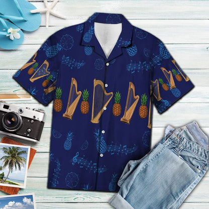 Gléasra Trópaiceach Navy Cruite Patrún Uirlisí Ceoil Léine Haváí, Bronntanas Léine Haváíais, Bronntanas Nollag