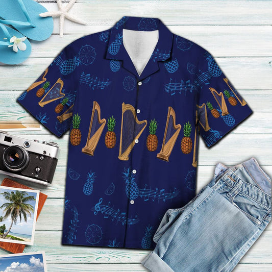 Gléasra Trópaiceach Navy Cruite Patrún Uirlisí Ceoil Léine Haváí, Bronntanas Léine Haváíais, Bronntanas Nollag