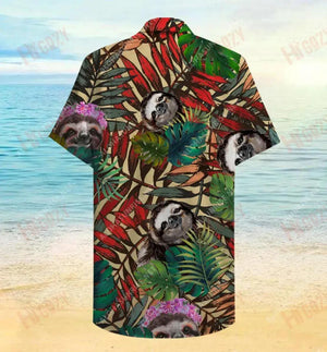 Amazing Sloth Unisex Hawaiian Shirt Vacation Short Sleeve Best Hawaiian Shirts Hawaiian Shirts For Women, Hawaiian Shirt Gift, Christmas Gift