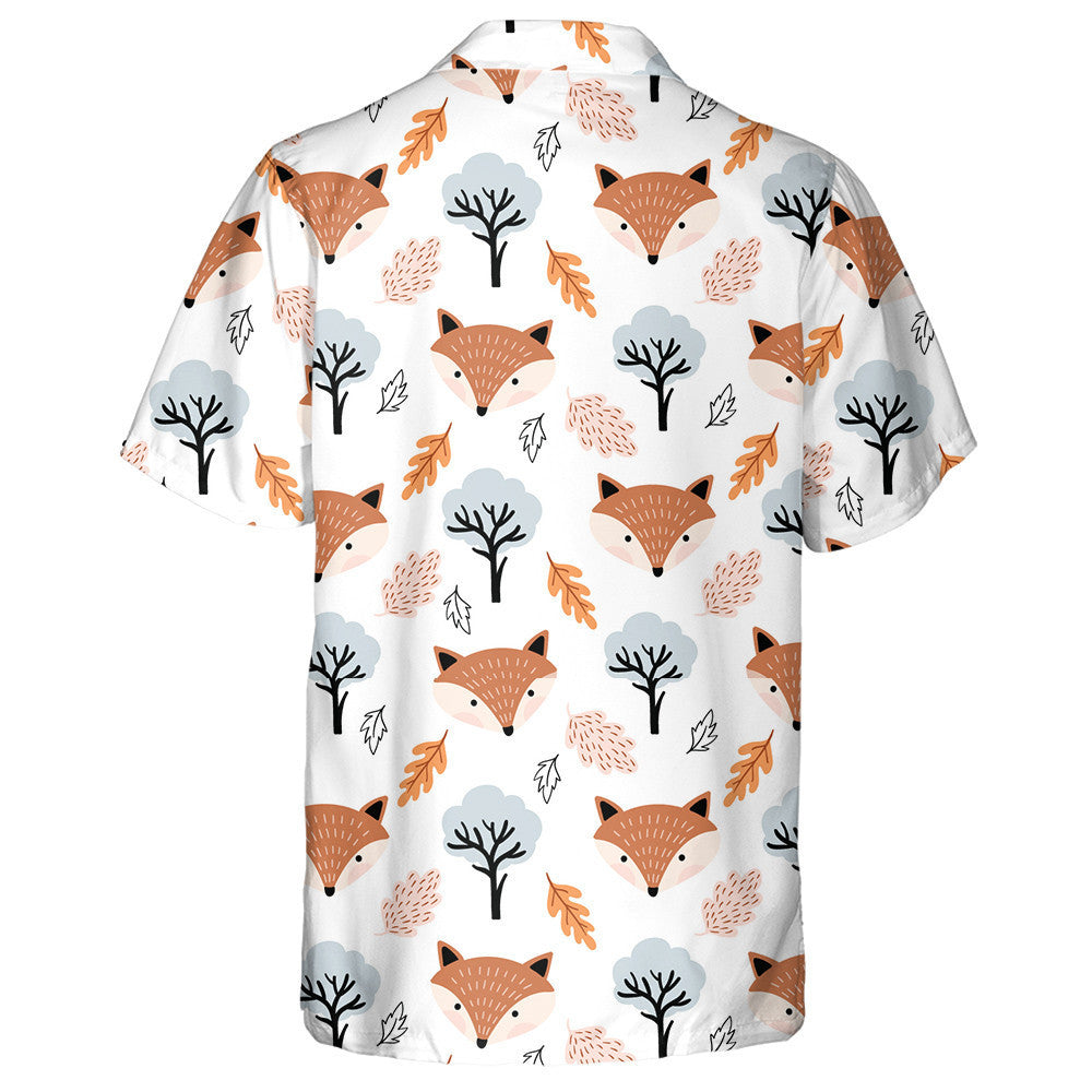 Duilleoga agus Crainn Gleoite an tSionnaigh Fhómhair Dearadh Cartún Léine Haváí, Bronntanas Léine Haváís, Bronntanas Nollag