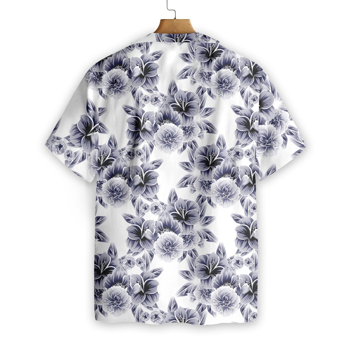 Bláth Dubh Ar Phatrún Cúlra Bán Léine haváíais, Haváis Don Bronntanas