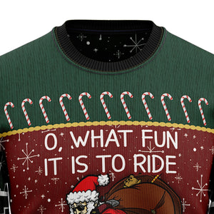 Santa Cycling Ugly Christmas Sweater, Christmas Gift,Gift Christmas 2024