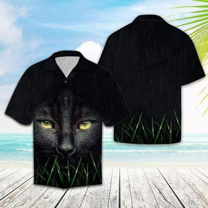 Eye Of Cat On Black Design Hawaiian Shirt,Hawaiian Shirt Gift, Christmas Gift