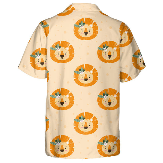 Cute Adorable Lion And Flowers On Head Hawaiian Shirt, Hawaiian Shirt Gift, Christmas Gift