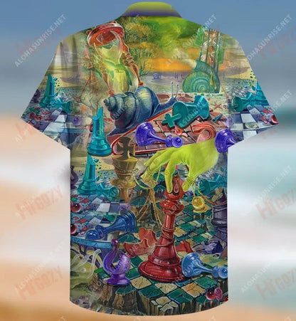 Magical Chess World Short Hawaiian Shirt Summer Hawaiian T Shirts Tactical Hawaiian Shirt Hawaiian Shirt Pattern, Hawaiian Shirt Gift, Christmas Gift