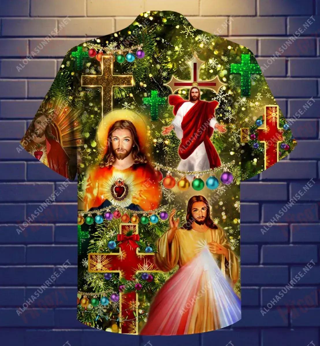 Tá an Nollaig ar fad faoi Íosa Unisex Léine Ghearr Haváís Laethanta Saoire Léinte T Haváíacha Léinte Trópaiceacha D'Fhir Léinte haváíais d'Fhir, Bronntanas Léine Haváíais, Bronntanas Nollag