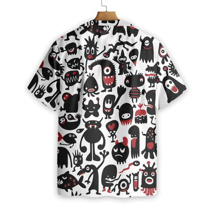 Black Monsters For Halloween Hawaiian Shirt, Hawaiian For Gift