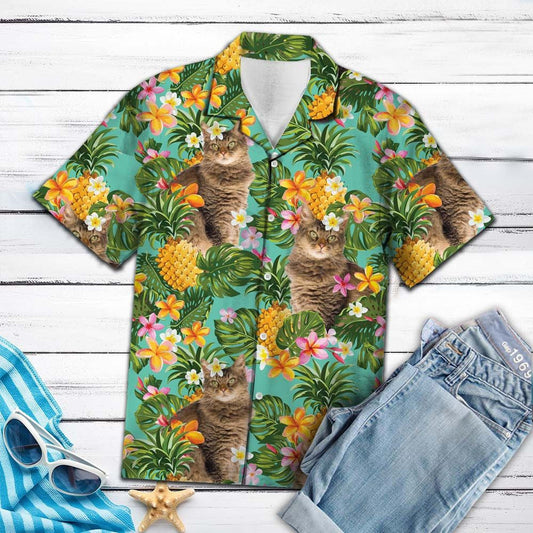 Tropical Pineapple Laperm Outstanding Design Hawaiian Shirt,Hawaiian Shirt Gift, Christmas Gift
