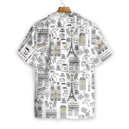 I Love England Doodle Pattern Hawaiian Shirt, Hawaiian For Gift