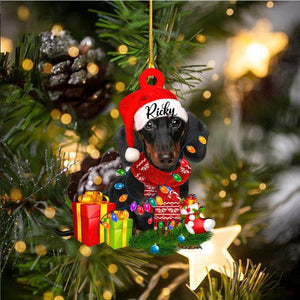 Personalized Funny Dachshund In Stock Acrylic Ornament For Christmas Gift Dog Lovers,Christmas Gift,Christmas Decoration