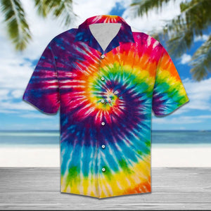 Rainbow Tie Dye Outstanding Design Hawaiian Shirt,Hawaiian Shirt Gift, Christmas Gift