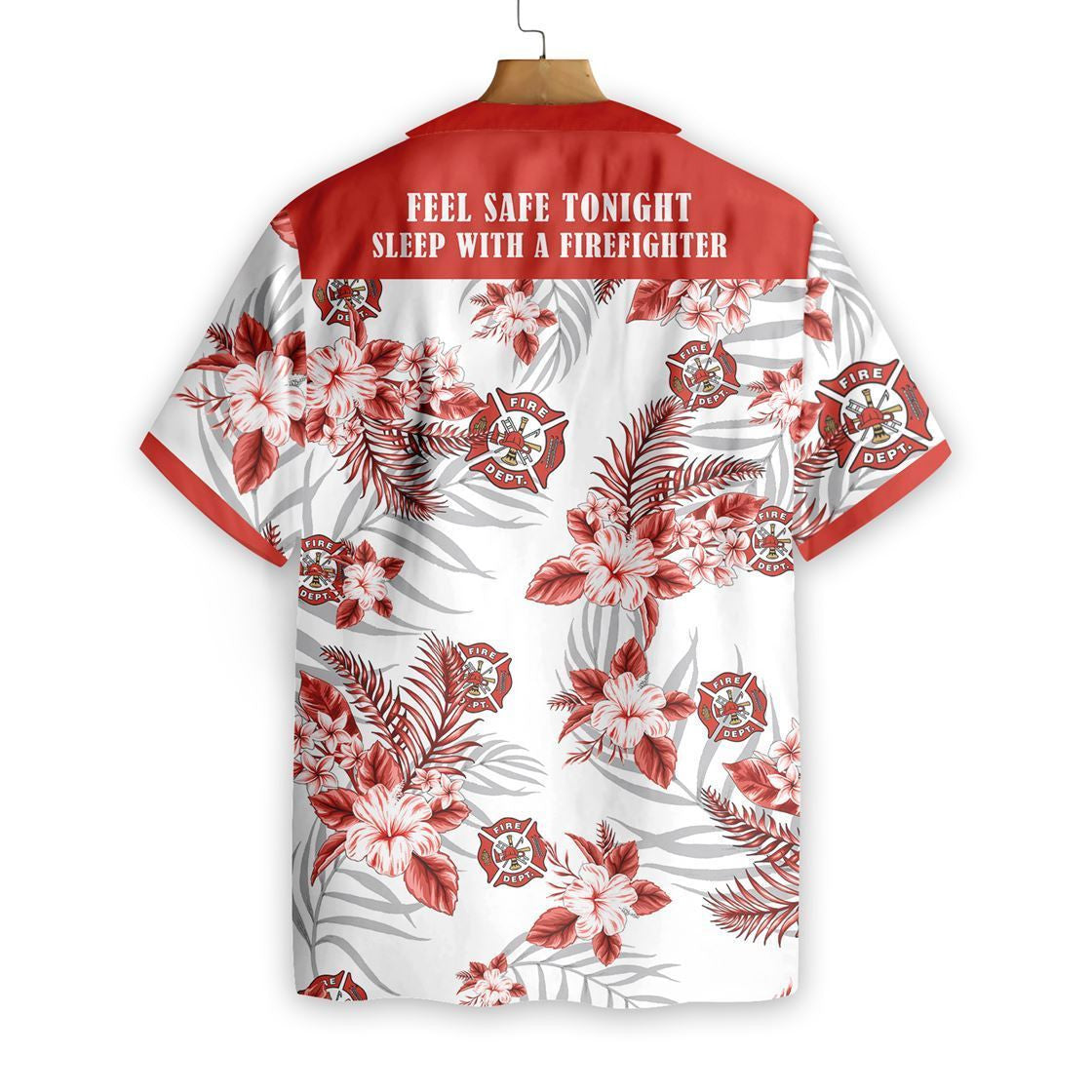 I Am A Firefighter Red Pattern Hawaiian Shirt, Hawaiian For Gift