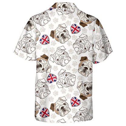 Lapaí Bulldog Béarla Agus Brat Croí Léine Haváí, Bronntanas Léine Haváí, Bronntanas Nollag