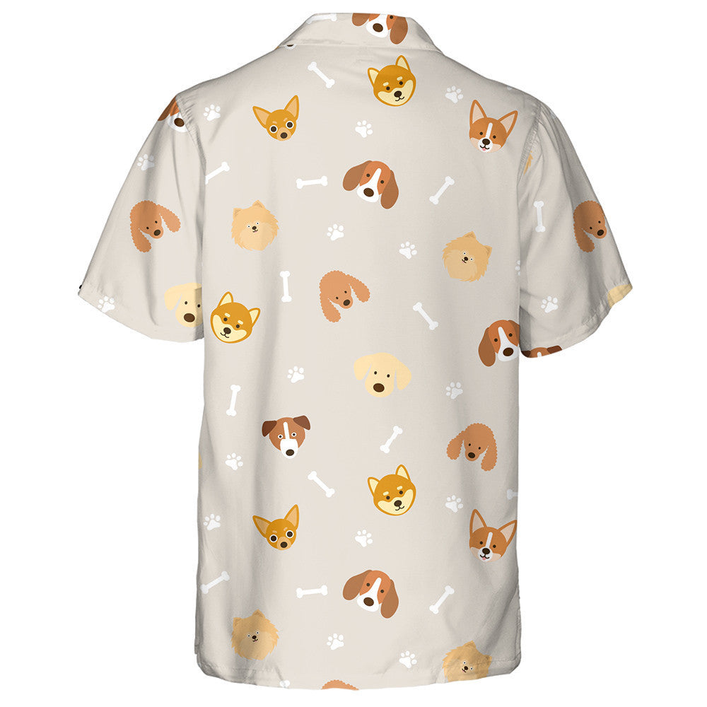 Beagle Dog Head Footprint And Bone Hawaiian Shirt, Hawaiian For Gift