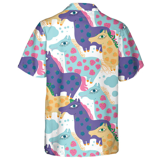 Toy Horse With Raspberries And Strawberries Hawaiian Shirt,Hawaiian Shirt Gift, Christmas Gift