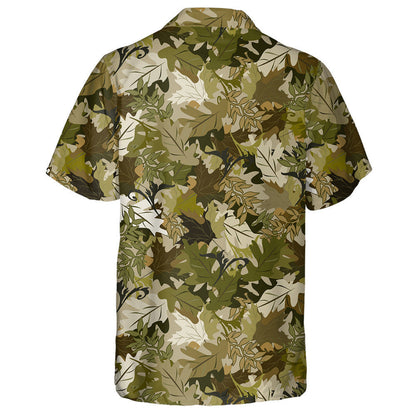 Patrún Camo Duilleog Maple Seanré Tarraingthe de Láimh Léine Haváís, Bronntanas Léine Haváíais, Bronntanas Nollag